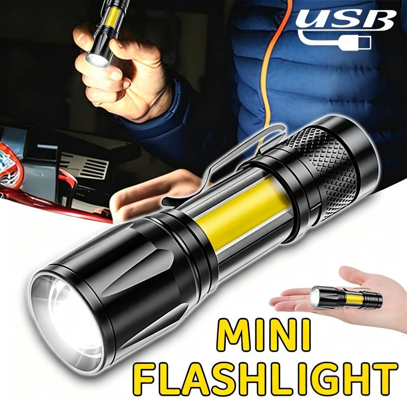 Outdoor Lighting Usb - Mini LED-zaklamp COB-schijnwerper Draagbare werklamp USB