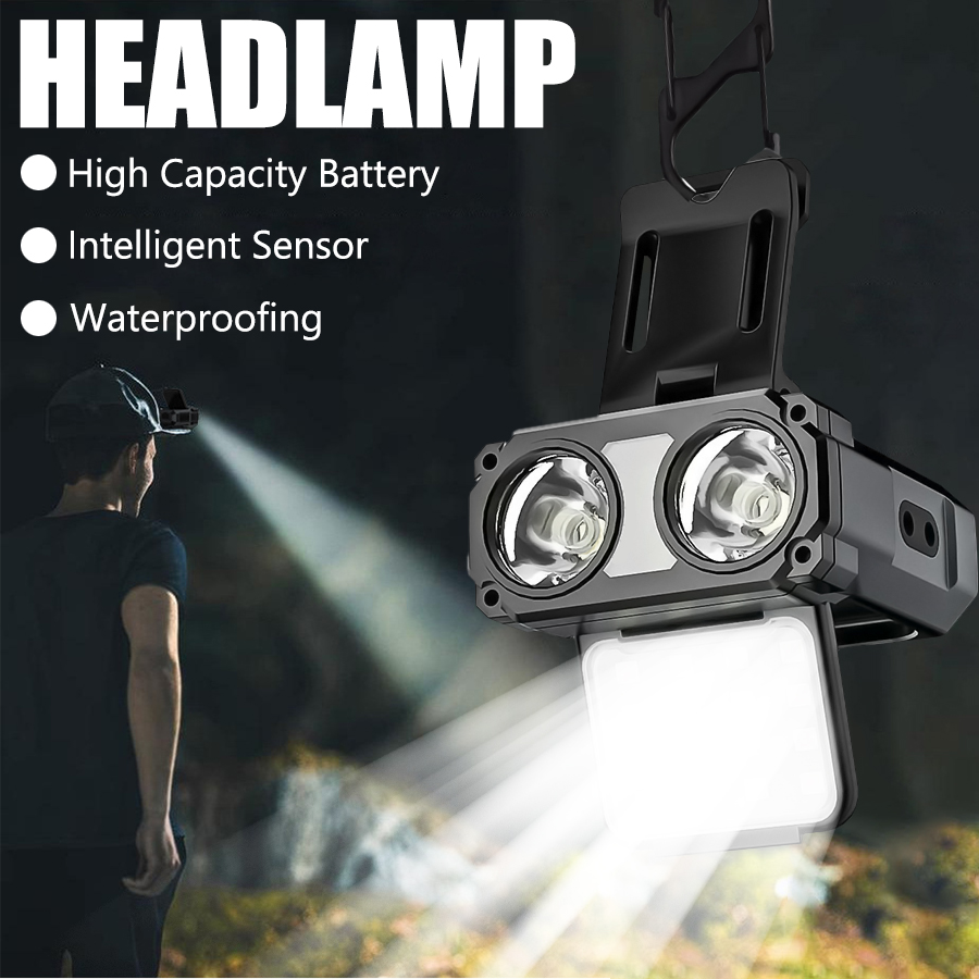 Outdoor Lighting Usb - Sensor COB LED-koplamp Cap Clip Light