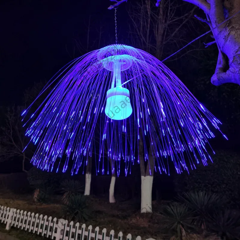 Outdoor Lighting Jellyfish - Dubbellaags glasvezel kwallenlicht Kleurrijk knipperlicht Sterrenhemel