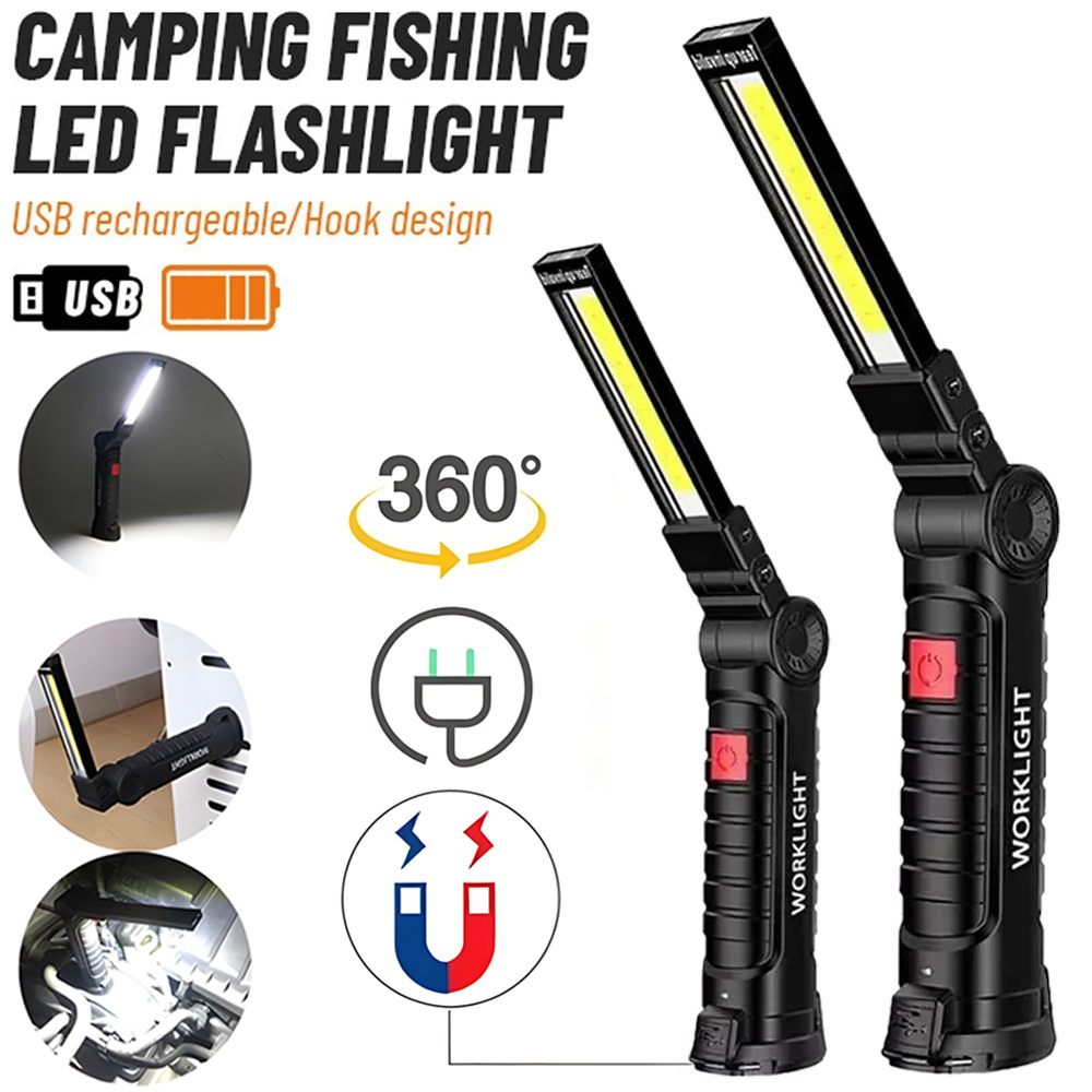 Outdoor Lighting Usb - LED COB-zaklamp USB oplaadbare zaklampinspectielamp met