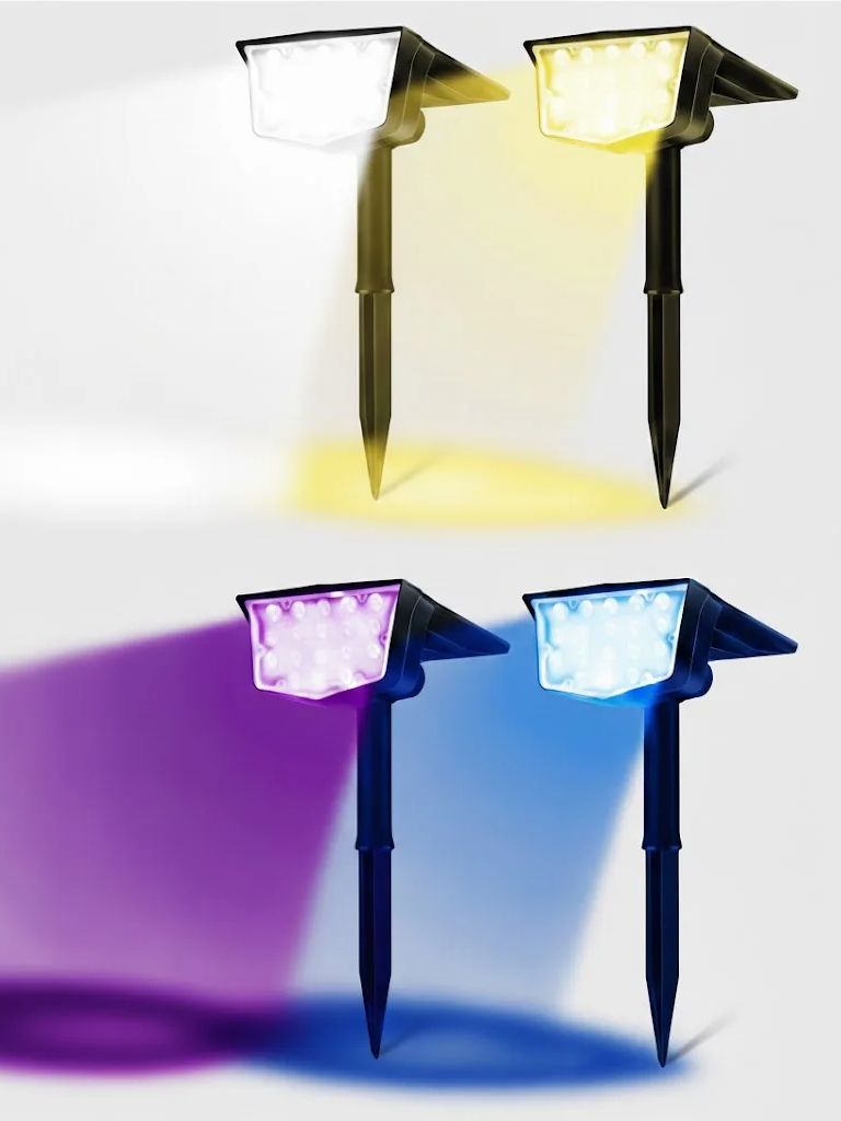 Outdoor Lighting Switch - 2 stuks zonne-buitenspotverlichting 700 lumen waterdichte