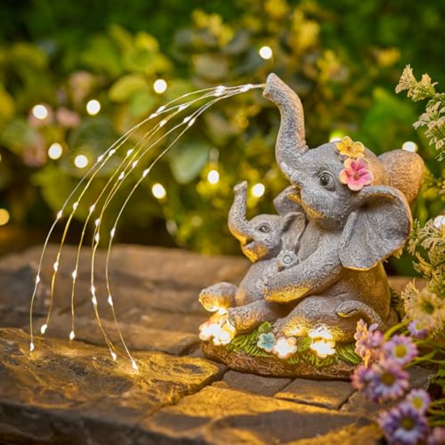 Solar-Elephant-Garden-Decor-St - Outdoor Lighting Patio recensie en prijs