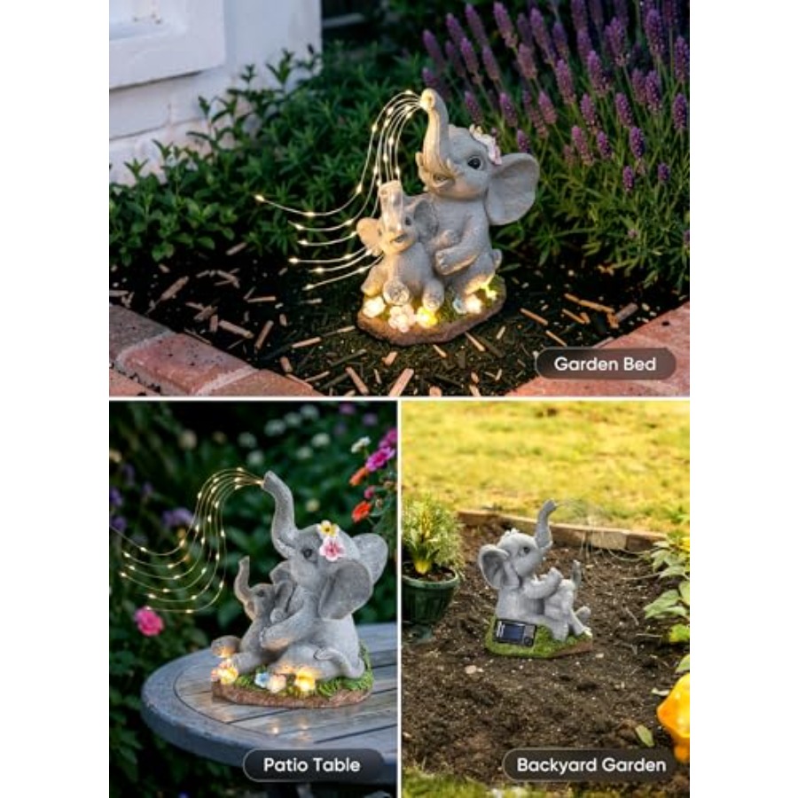 Solar-Elephant-Garden-Decor-St - Outdoor Lighting Patio recensie en prijs
