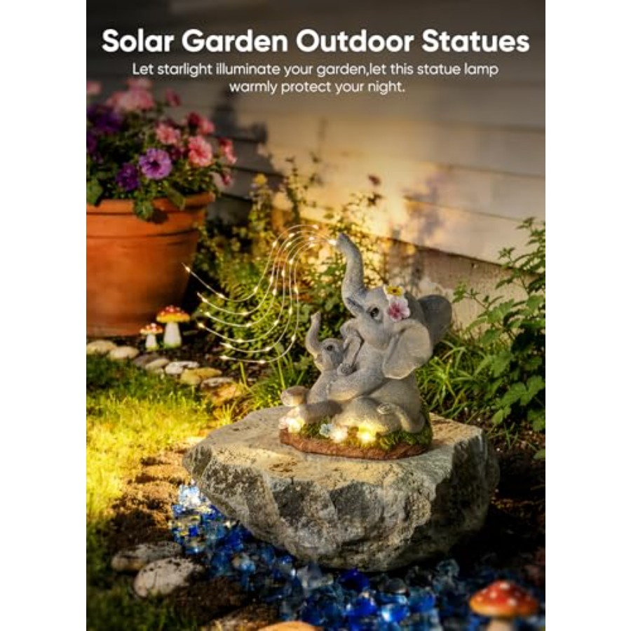Solar-Elephant-Garden-Decor-St - Outdoor Lighting Patio recensie en prijs