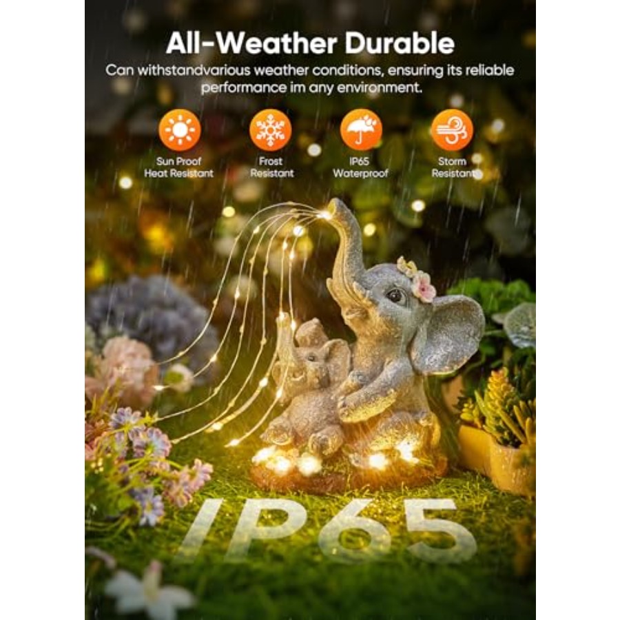 Solar-Elephant-Garden-Decor-St - Outdoor Lighting Patio recensie en prijs