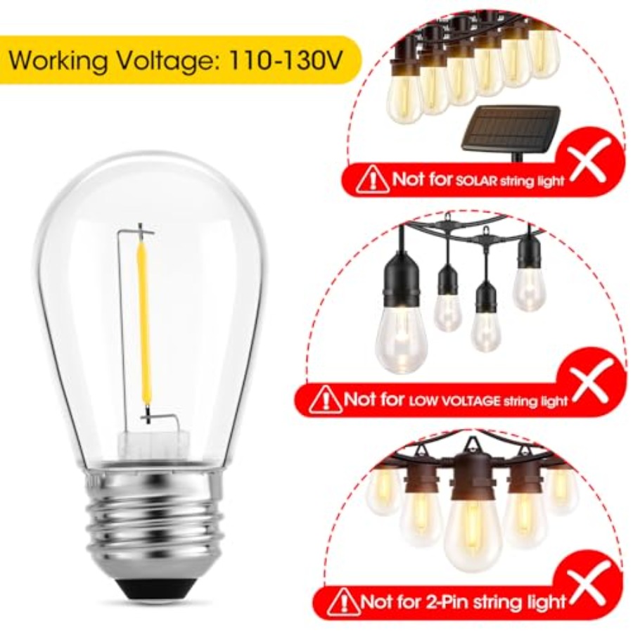 36-pack S14 LED-lampen voor bu - Outdoor Lighting Patio recensie en prijs