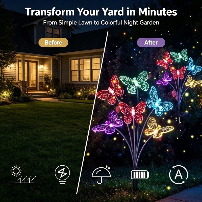 Vlinderlampen op zonne-energie - Outdoor Lighting Patio recensie en prijs