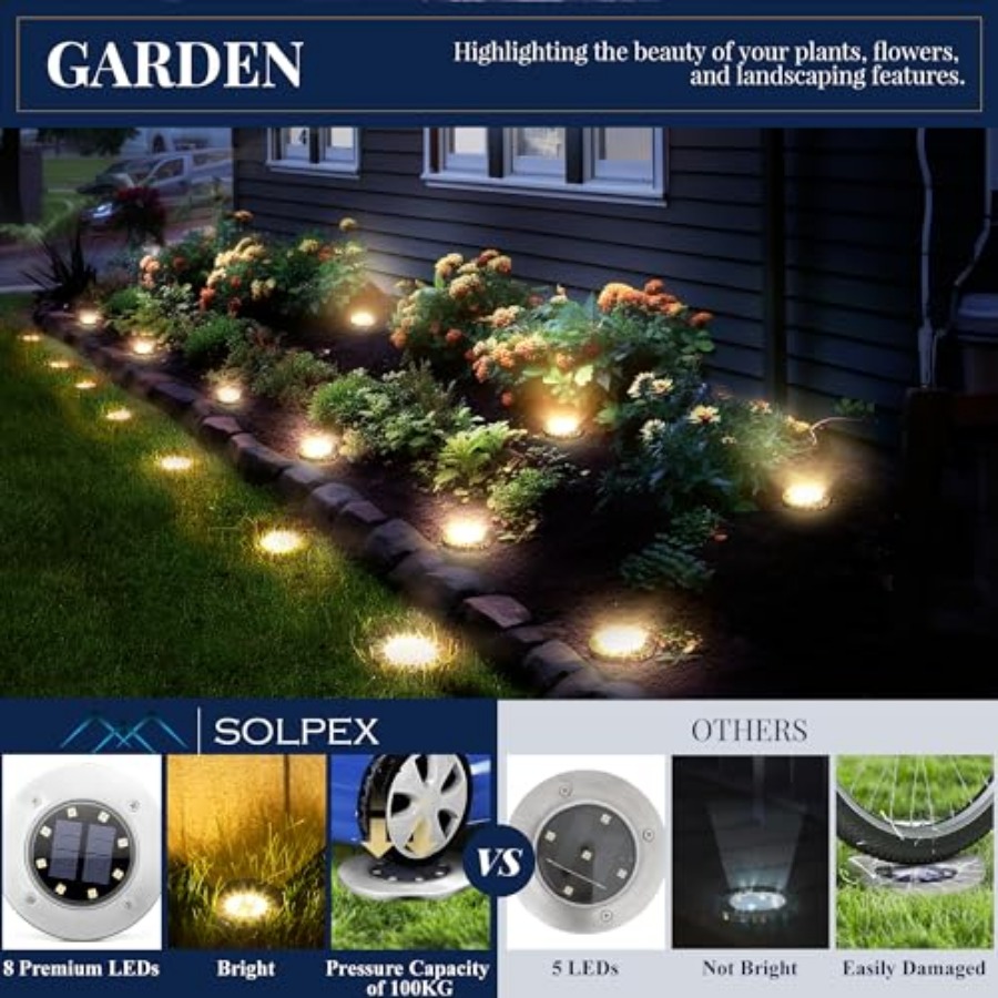 Solar Ground Lights Solar Ligh - Outdoor Lighting Patio recensie en prijs