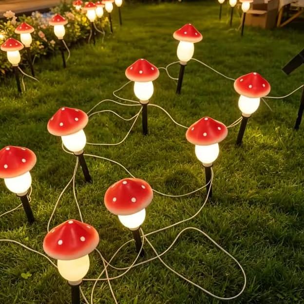 Solar Mushroom String Lights W - Outdoor Lighting Switch recensie en prijs