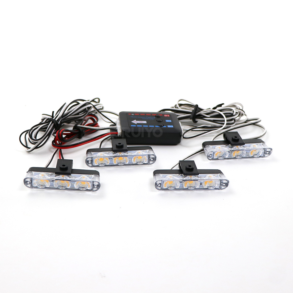 4x 3 LED Grill Auto LED Strobo - Outdoor Lighting Yellow recensie en prijs